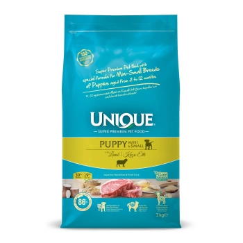 Unique Mini ve Küçük Irk Yavru Köpek Maması Kuzu Etli 3 Kg