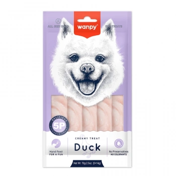 Wanpy Ördekli Sıvı Krema Köpek Ödülü 5x14 Gr