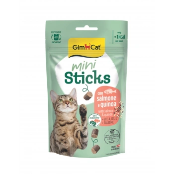 Gimcat Mini Sticks Somonlu ve Kinoalı Ödül Çubukları 50 Gr