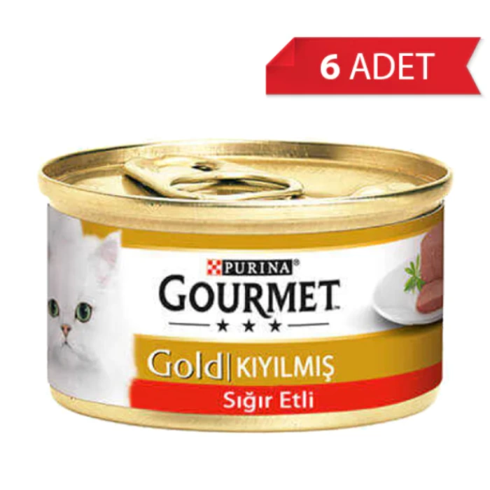 Gourmet Gold Kıyılmış Sığır Etli Kedi Konservesi 85 Gr - 6 AL 5 ÖDE