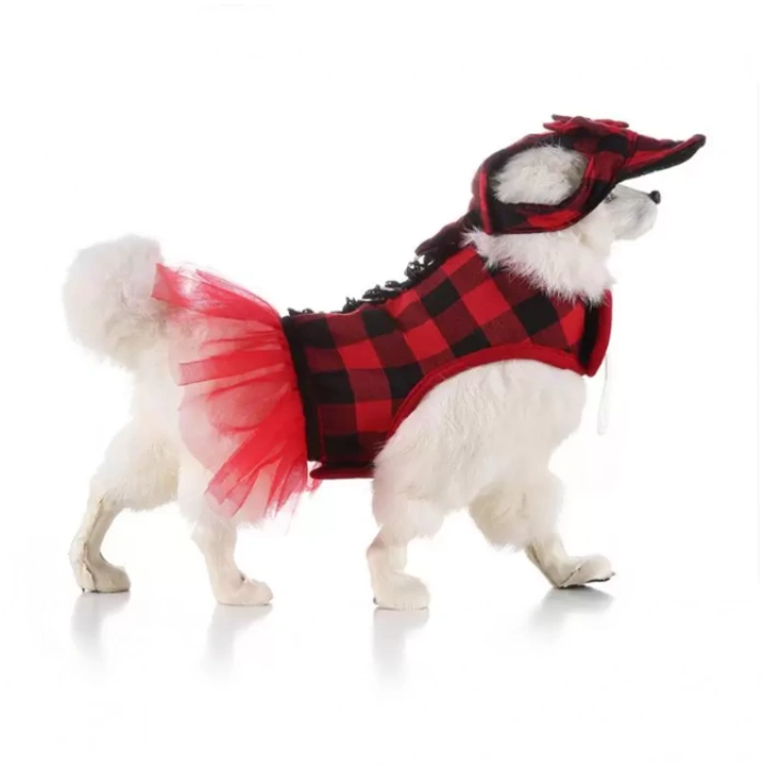 Köpek Yelek Gezdirme Elbisesi + Şapka Medium