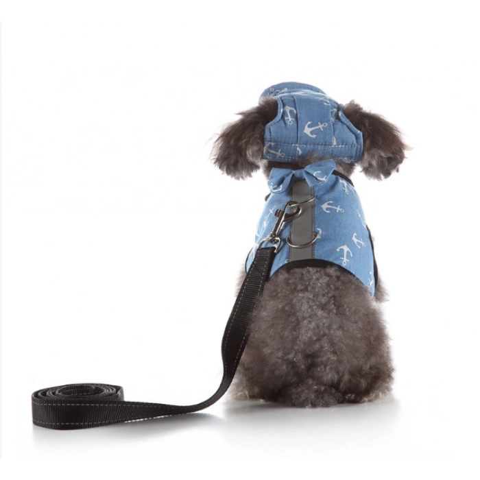 Köpek Yelek Gezdirme Elbisesi + Şapka Medium