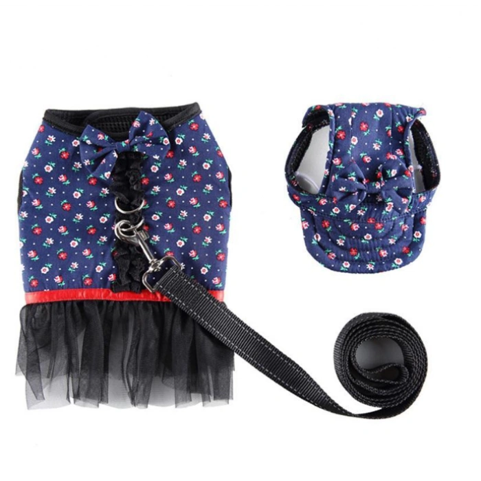 Köpek Yelek Gezdirme Elbisesi + Şapka Medium