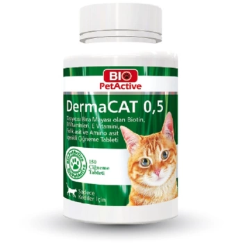 Bio Pet Active DermaCat Sarımsaklı Maya Çiğneme Tableti 150 Tablet