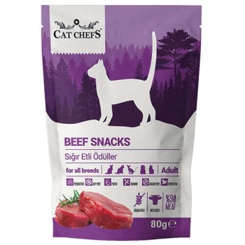 Cat Chefs Beef Snacks Sığır Etli Tahılsız Kedi Ödülü 80 Gr