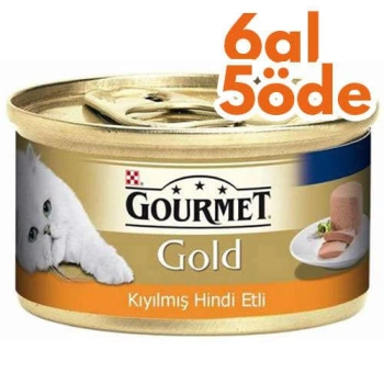 Gourmet Gold Kıyılmış Hindi Etli Kedi Konservesi 85 Gr - 6 AL 5 ÖDE