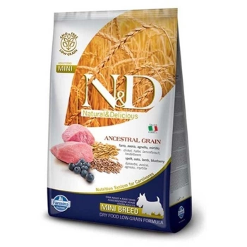 N&D Düşük Tahıllı Kuzu Etli ve Yaban Mersinli Küçük Irk Yavru Köpek Maması 2.5 Kg