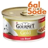 Gourmet Gold Parça Etli Soslu Sığır Etli Kedi Konservesi 85 Gr - 6 Al 5 Öde