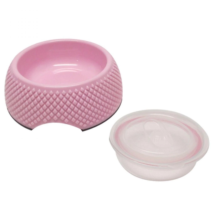 Saklama Kaplı Kedi- Köpek Mama Kabı 16 cm Pembe BP211-1