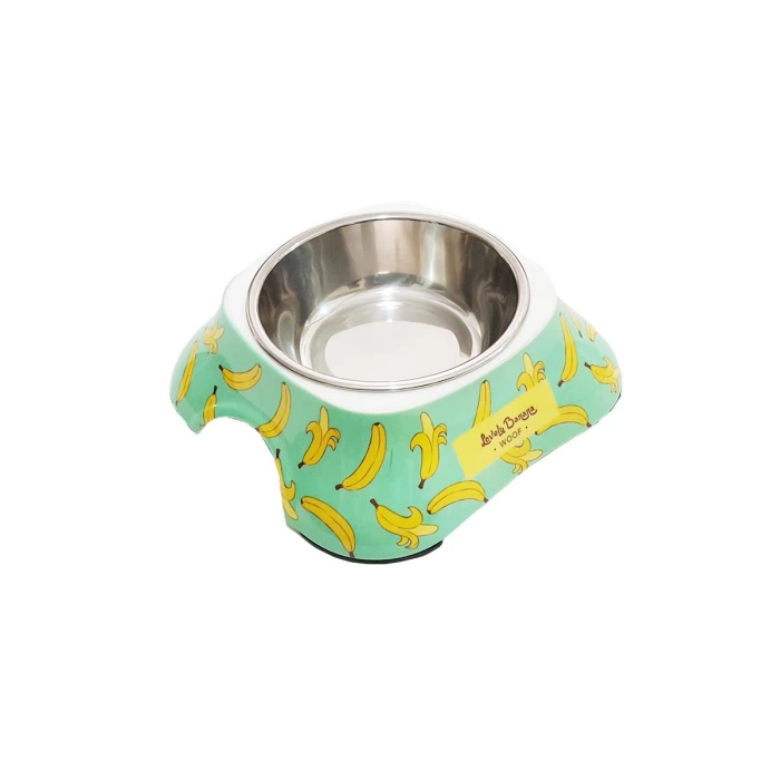 Bobo Kedi Köpek Melamin Mama Su Kabı BO-3138H(A5) 150 ML Banana