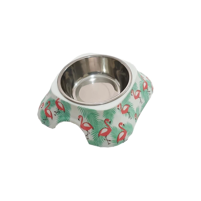 Bobo Kedi Köpek Melamin Mama Su Kabı BO-3138H(A5) 150 ML Flamingo