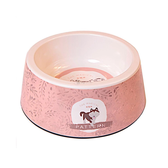 Bobo Köpek Melamin Mama ve Su Kabı BO-3059 950 ML Pembe