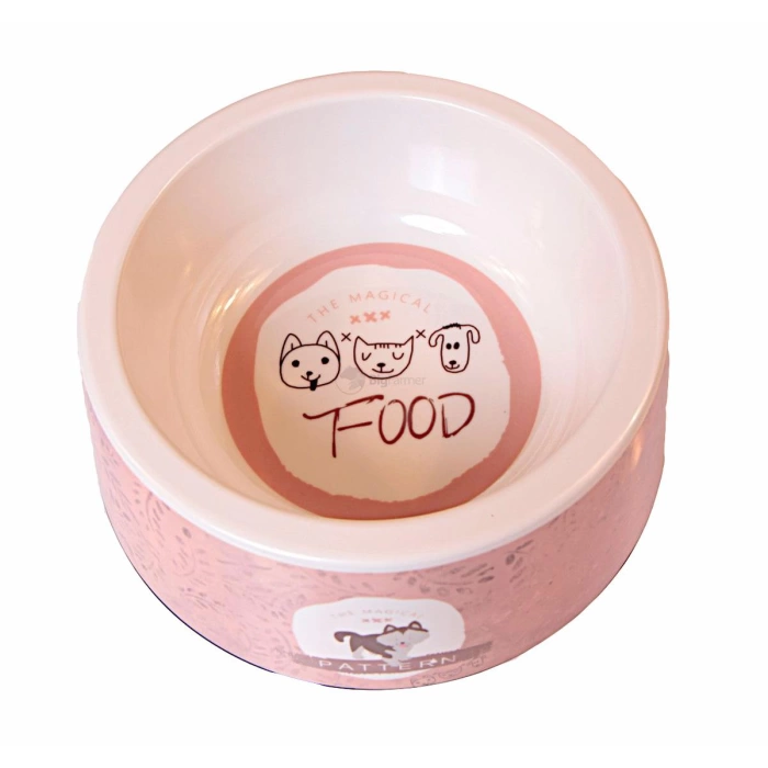 Bobo Köpek Melamin Mama ve Su Kabı BO-3059 950 ML Pembe