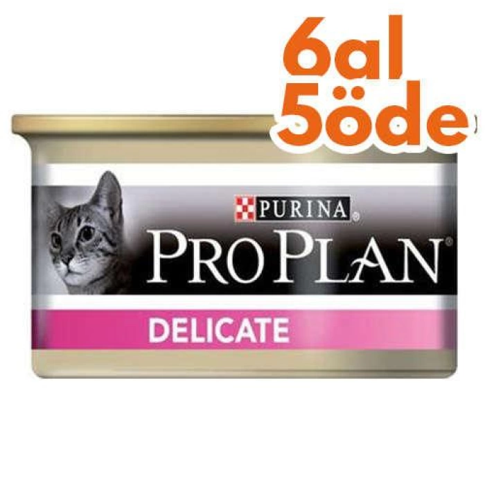 ProPlan Delicate Hassas Hindi Etli Kedi Konservesi 85 Gr - 6 Al 5 Öde