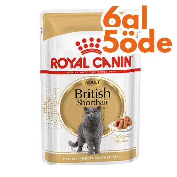 Royal Canin Pouch British Shorthair Irkına Özel Yaş Kedi Maması 85 Gr - 6 Al 5 Öde