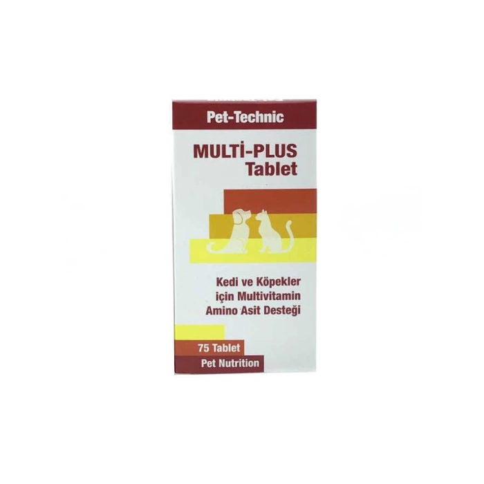 Pet-Technic Multi Plus Kedi Köpek Multivitamin Amino Asit Desteği 75 Tablet