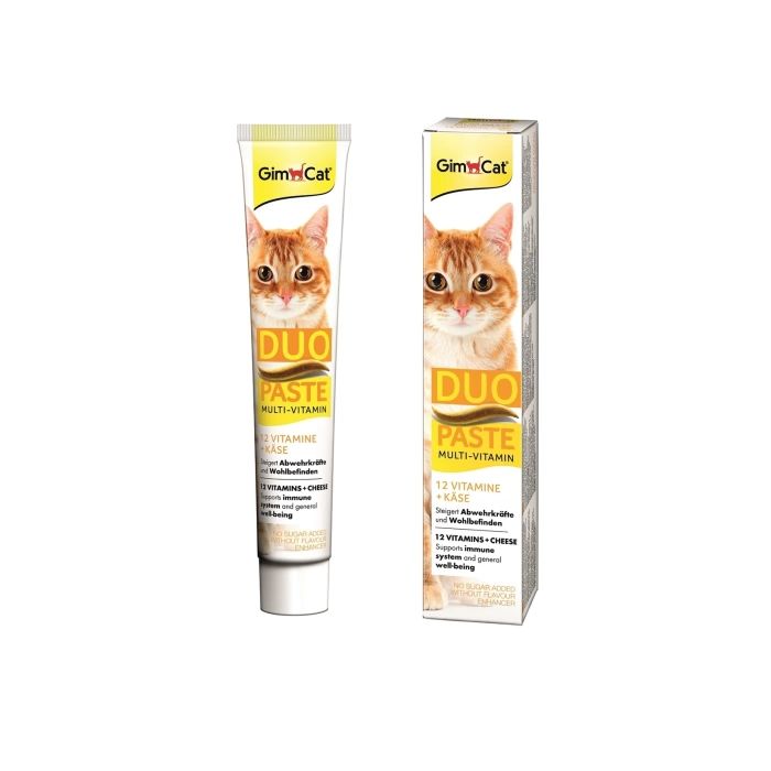 Gimcat Multivitamin Duo Paste Renksiz 12 Vitaminli Peynirli 50 Gr.