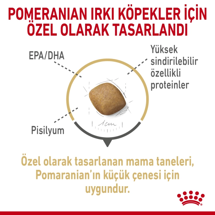 Royal Canin BOX Pomeranian Köpek Irk Maması 1.5 Kg + 2 Adet Royal Canin Pomeranian 85 Gr Yaş Mama