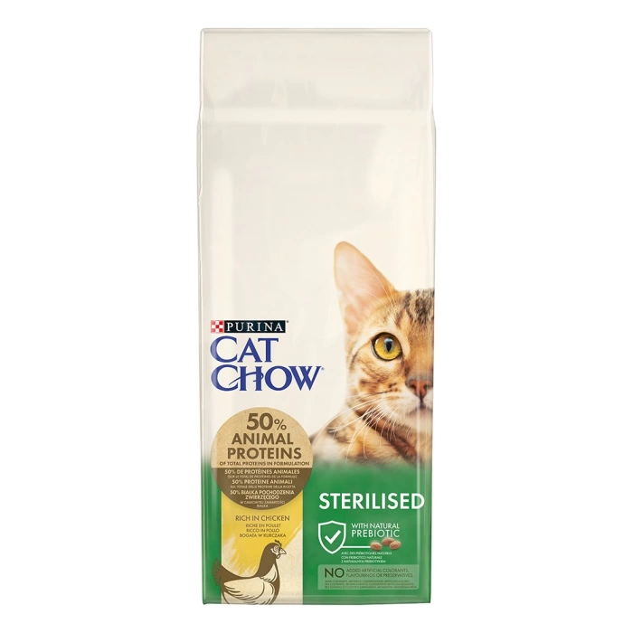 Cat Chow Sterilised Tavuk Etli Yetişkin Kısırlaştırılmış Kedi Maması 15 Kg
