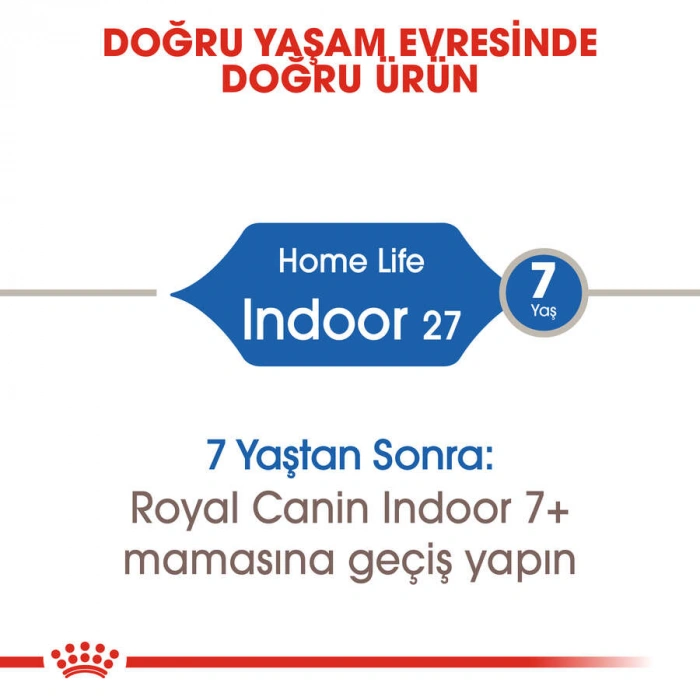 Royal Canin Indoor Ev Kedileri İçin Yetişkin Kedi Maması 2 Kg