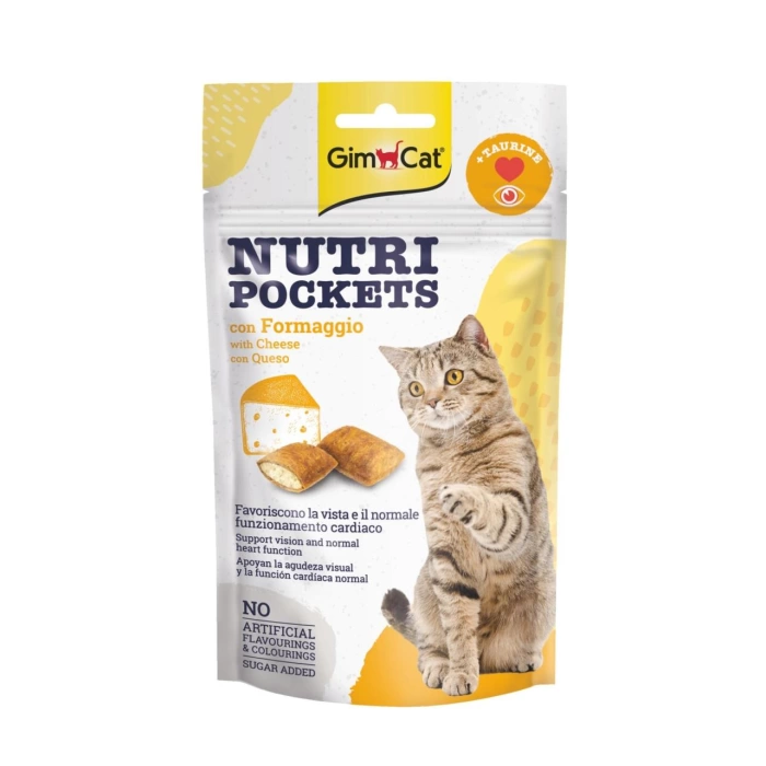 GimCat Nutripockets Kedi Ödülü Peynir+Taurin 60 Gr