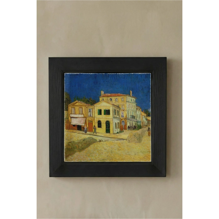 Vincent Van Gogh - The House - Doğal Ahşap Çerçeveli Taş Tablo