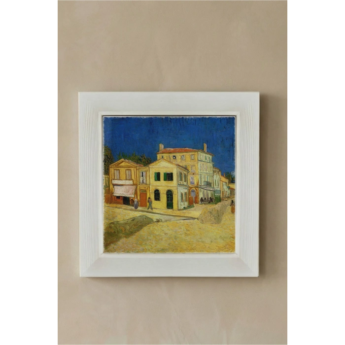 Vincent Van Gogh - The House - Doğal Ahşap Çerçeveli Taş Tablo