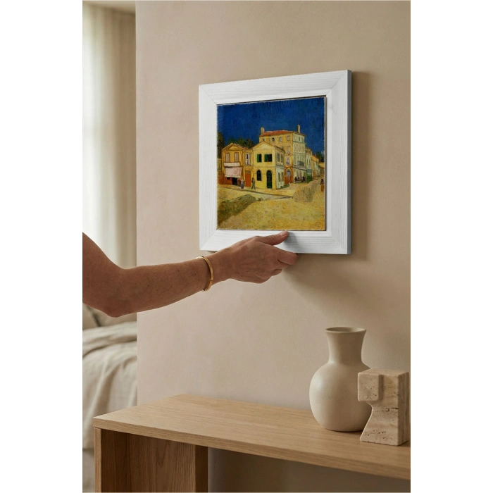 Vincent Van Gogh - The House - Doğal Ahşap Çerçeveli Taş Tablo