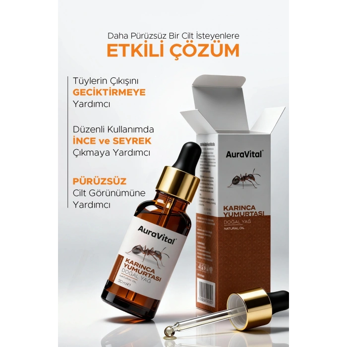 Karınca Yumurtası Yağı 30 Ml Doğal Yağ– Tüy Azaltıcı, Epilasyon Sonrası Cilt Bakım Yağı