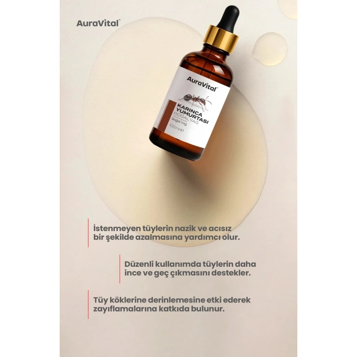 Karınca Yumurtası Yağı 100 ML – Tüy Azaltıcı, Epilasyon Sonrası Cilt Bakım Yağı