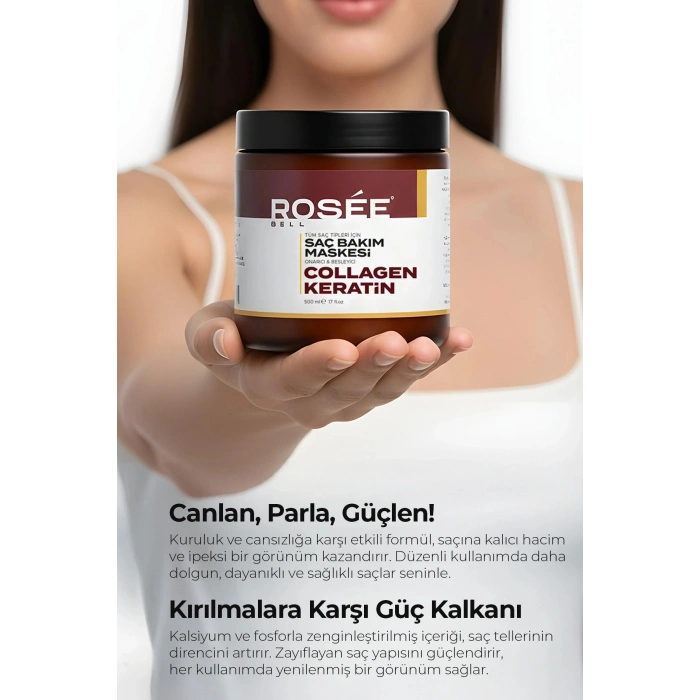 Kolajen ve Keratin Saç Bakım Maskesi Onarıcı Repair Kolajen Saç Maskesi 500 ml