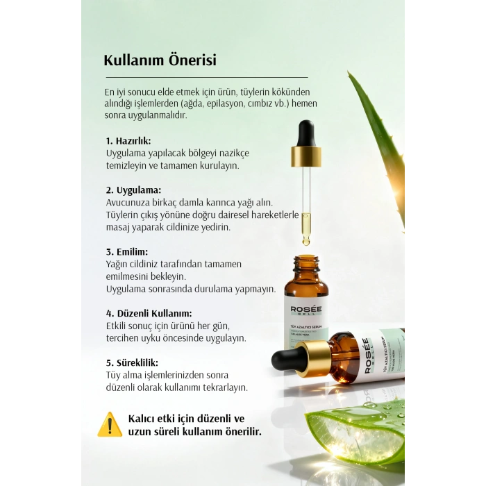 Karınca Yumurtası Yağlı Tüy Azaltıcı Ve Tüy Serum 30ml I %0.5 Formic Acid %10 Aloe Vera