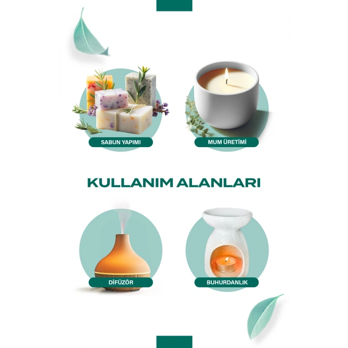 Beyaz Sabun Esansiyel Uçucu Koku Yağı Buhurdanlık Yağı Difüzör Esansı Küre 10ml