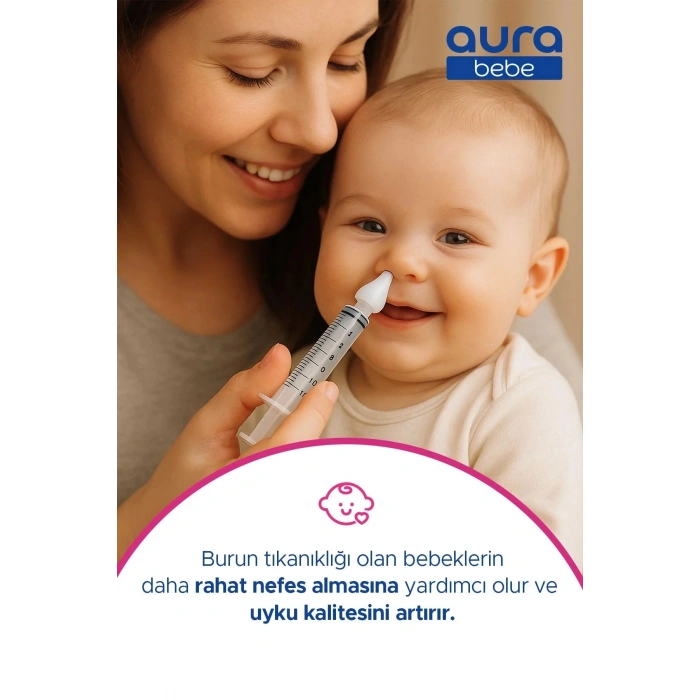 Bebek Burun Yıkama Enjektörü 2li Nazal Aspiratör Şırınga Temizleme Aparatı