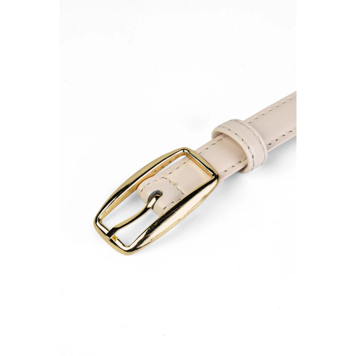 Kadın İnce Oval Gold Tokalı Kemer – Şık Elbise & Pantolon Uyumlu