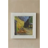 Vincent Van Gogh - Terrasse de Cafe de Nuit - Doğal Ahşap Çerçeveli Taş Tablo