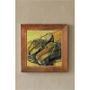 Vincent Van Gogh -A Pair of Shoes Taş Tablo - Doğal Ahşap Çerçeveli Taş Tablo
