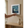 Vincent Van Gogh -Yıldızlı Gece - Doğal Ahşap Çerçeveli Taş Tablo