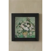 Vincent Van Gogh - Vazoda Güller - Doğal Ahşap Çerçeveli Taş Tablo