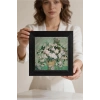 Vincent Van Gogh - Vazoda Güller - Doğal Ahşap Çerçeveli Taş Tablo
