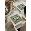 Vincent Van Gogh - Vazoda Güller - Doğal Ahşap Çerçeveli Taş Tablo