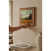 Vincent Van Gogh - Selvi Ağaçlı Buğday Tarlası - Doğal Ahşap Çerçeveli Taş Tablo