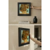 Vincent Van Gogh - On İki Ayçiçekli Vazo - Doğal Ahşap Çerçeveli Taş Tablo
