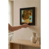 Vincent Van Gogh - On İki Ayçiçekli Vazo - Doğal Ahşap Çerçeveli Taş Tablo