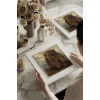 Vincent Van Gogh - Nuenende Eski Kilise Kulesi - Doğal Ahşap Çerçeveli Taş Tablo