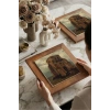 Vincent Van Gogh - Nuenende Eski Kilise Kulesi - Doğal Ahşap Çerçeveli Taş Tablo