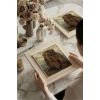 Vincent Van Gogh - Nuenende Eski Kilise Kulesi - Doğal Ahşap Çerçeveli Taş Tablo