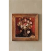 Vincent Van Gogh - Fleurs - Doğal Ahşap Çerçeveli Taş Tablo
