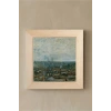 Vincent Van Gogh - Vue de Paris prise de Montmartre - Doğal Ahşap Çerçeveli Taş Tablo