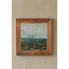 Vincent Van Gogh - Vue de Paris prise de Montmartre - Doğal Ahşap Çerçeveli Taş Tablo